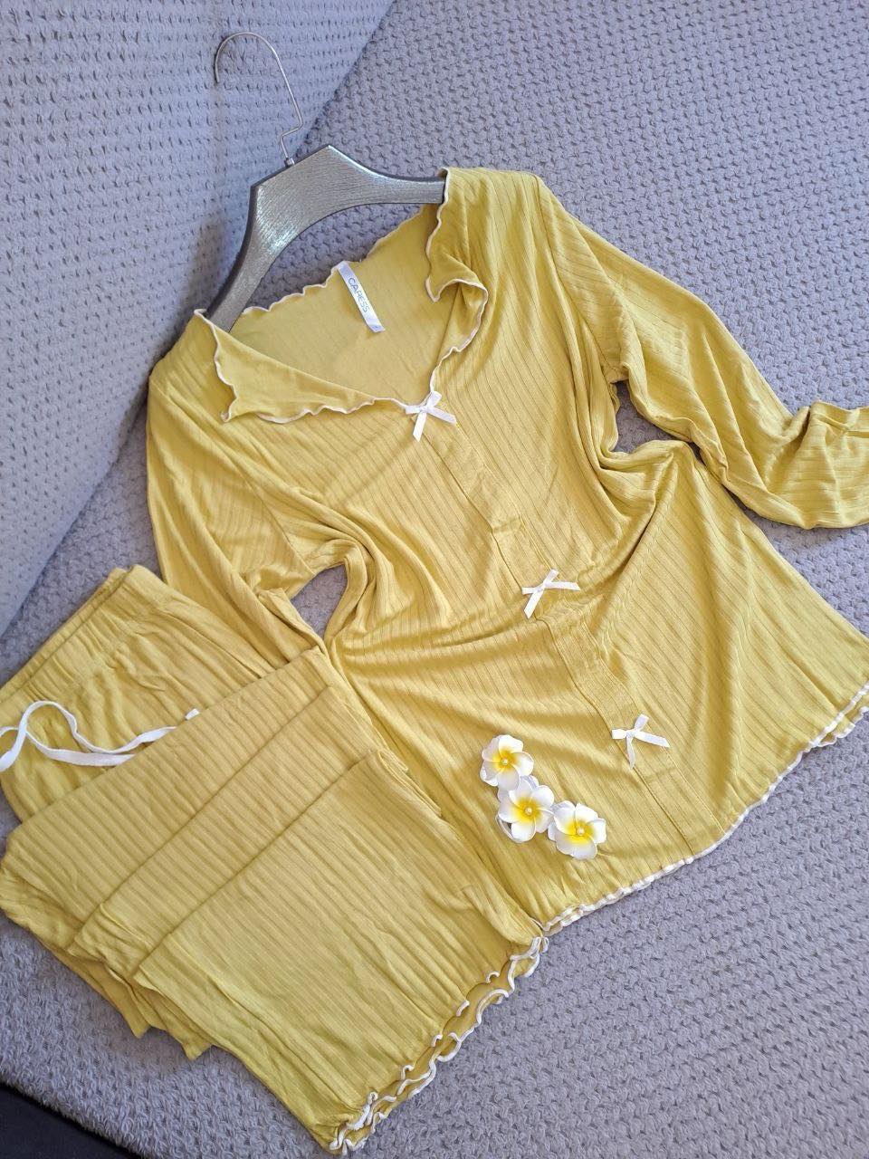 Women’s Pajama Set – Soft Cotton, Multiple Colors