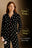 Women’s Pajama Set – Black Floral Print