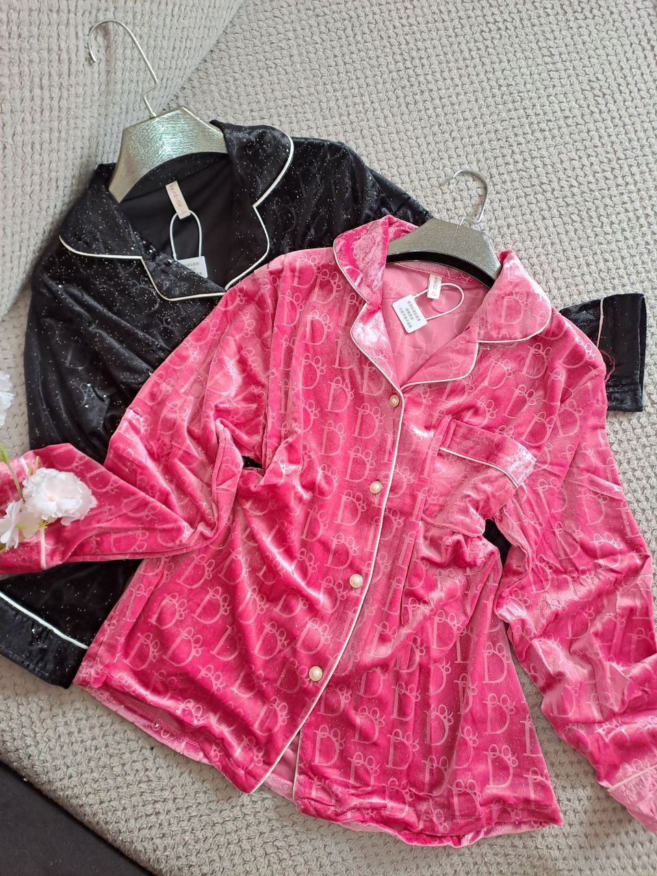Women’s Dior Velvet Pajama Set – Elegant Style