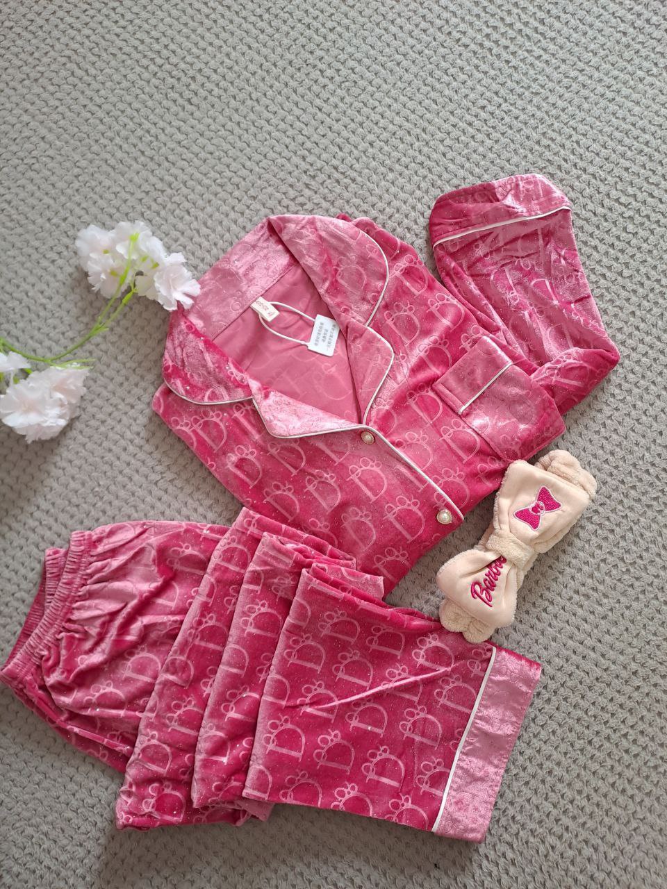Women’s Dior Velvet Pajama Set – Elegant Style